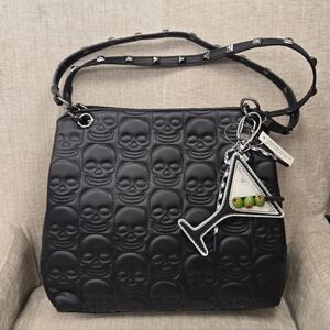Betsey Johnson Skull Martini Tote Handbag